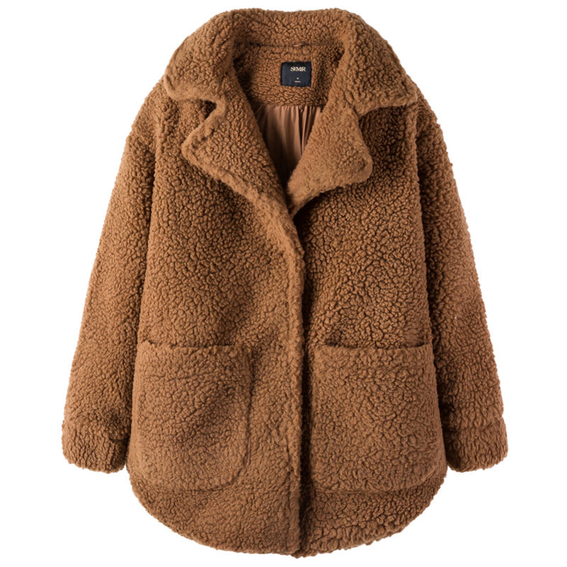 清仓森马毛呢外套年轻冬季宽松复古 森马outlets店毛呢外套