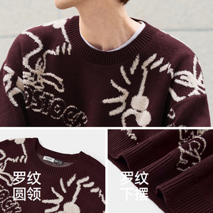 森马秋季女款宽松条纹针织衫