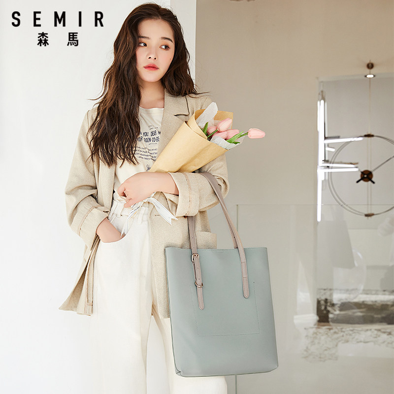 森马单肩包女2020清仓可调节大包袋 森马outlets店女士包袋