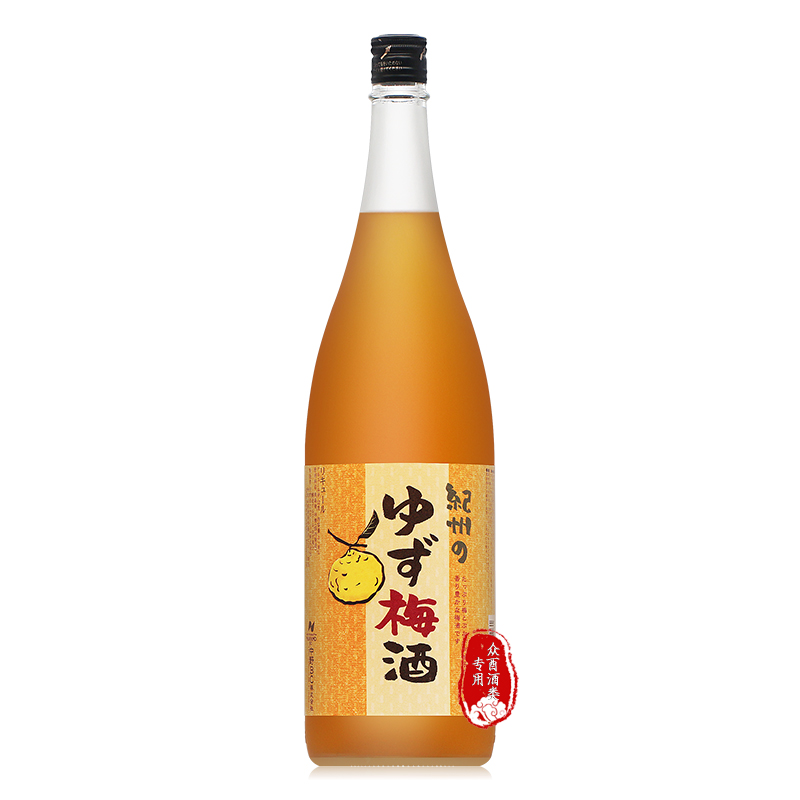 日本果酒中野BC纪州柚子梅酒原装进口女性低度微醺甜酒1800ml - 图0