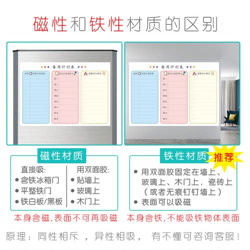 课程计划表可擦墙贴周计划表日程学习工作每周安排网课神器计划表-图2