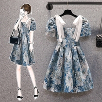 Brand Special Cabinet Withdrawal Cabinet Foreign Trade Womens Tail Single Cut Mark Summer Palace Wind Monay Garden Oil Painting Fairy Fluffy Skirt