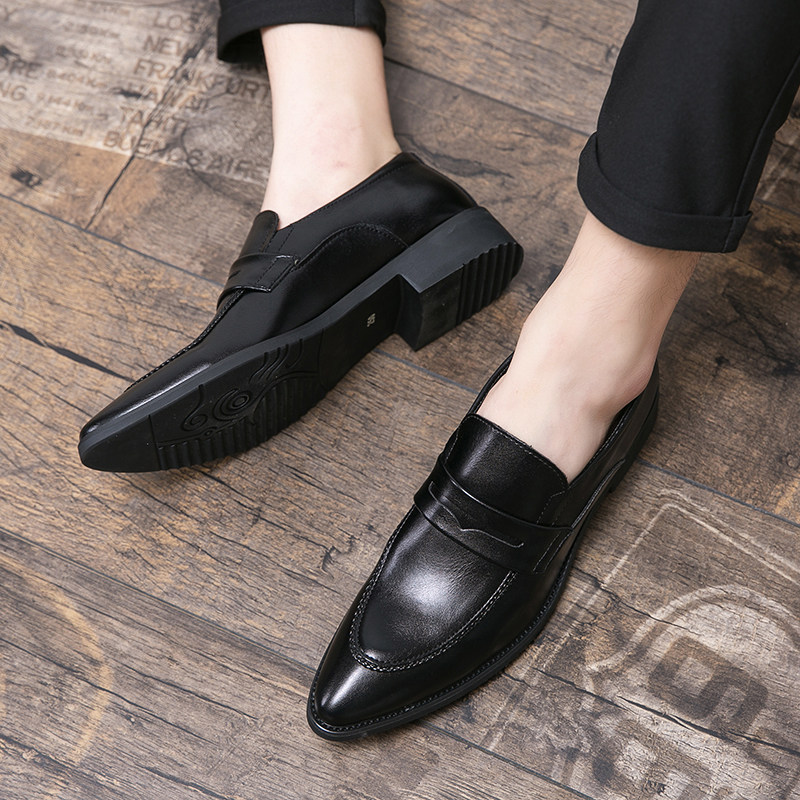 46大码尖头皮鞋男新款百搭一脚蹬商务正装英伦德比鞋影楼拍照婚鞋,淘宝优惠券,粉丝福利购,淘宝优惠卷