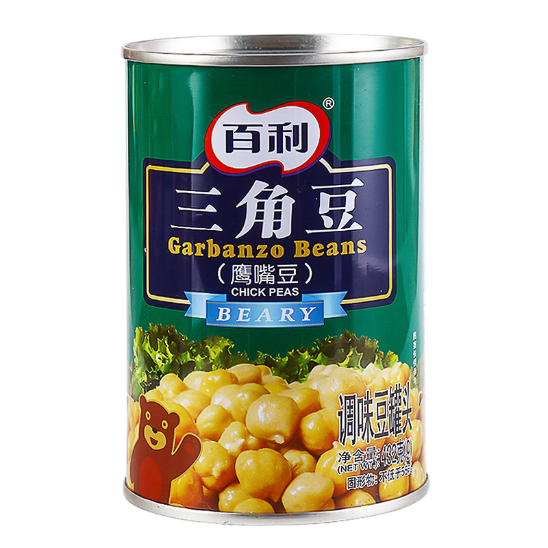 百利三角豆鹰嘴豆罐头432g*4罐即食熟食素食豆类罐头西餐沙拉原料-图3