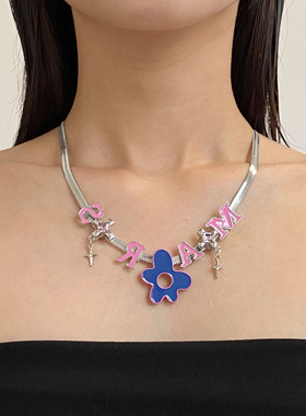 多巴胺diy字母拼接choker项链女