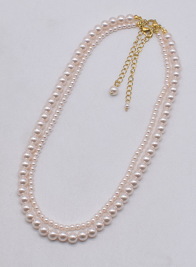珍珠女式双层叠戴项链