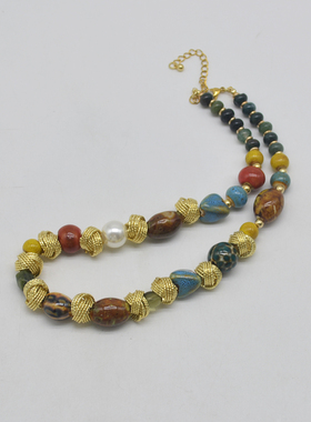 圆珠女式夏日多巴胺项链