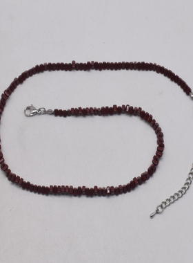 复古石头串珠女式锁骨链