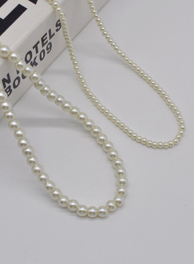 高质感串珠女珍珠叠戴项链锁骨链