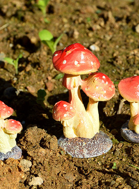 diy小蘑菇苔藓微景观树脂工艺品