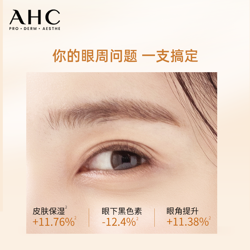 【提前加购】AHC官方旗舰店小黑管眼霜双支保湿滋润全脸眼霜眼纹 - 图2