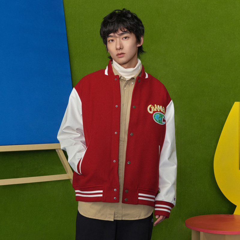 【王俊凯同款】Champion小龙人冠军棒球服外套秋季龙年新年红