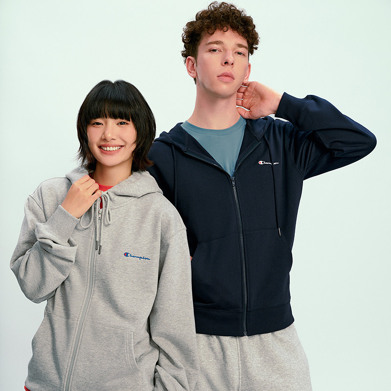 Champion冠军连帽卫衣男2026春季新款学院风拉链开衫外套女美式潮