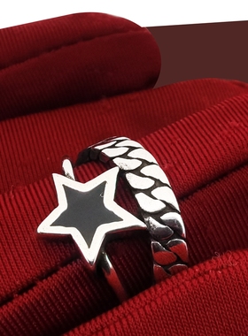 复古戒指男士自律食指环女单身戒