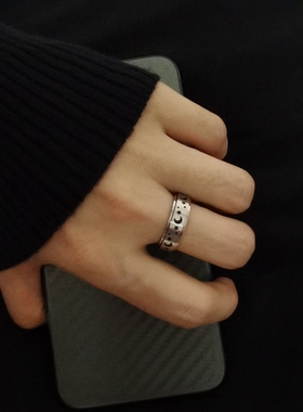 星月钛钢戒指潮男士女洗手不用摘