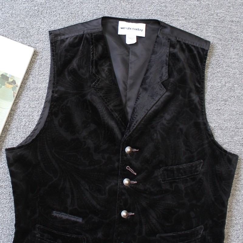 乐福佬仁  双啊  复古花纹 男女同款 马甲  D16  we shi today,淘宝优惠券,粉丝福利购,淘宝优惠卷