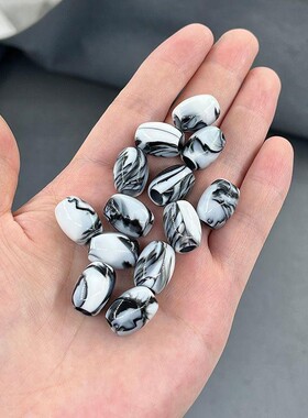 彩色亚克力石纹串珠小众高级感