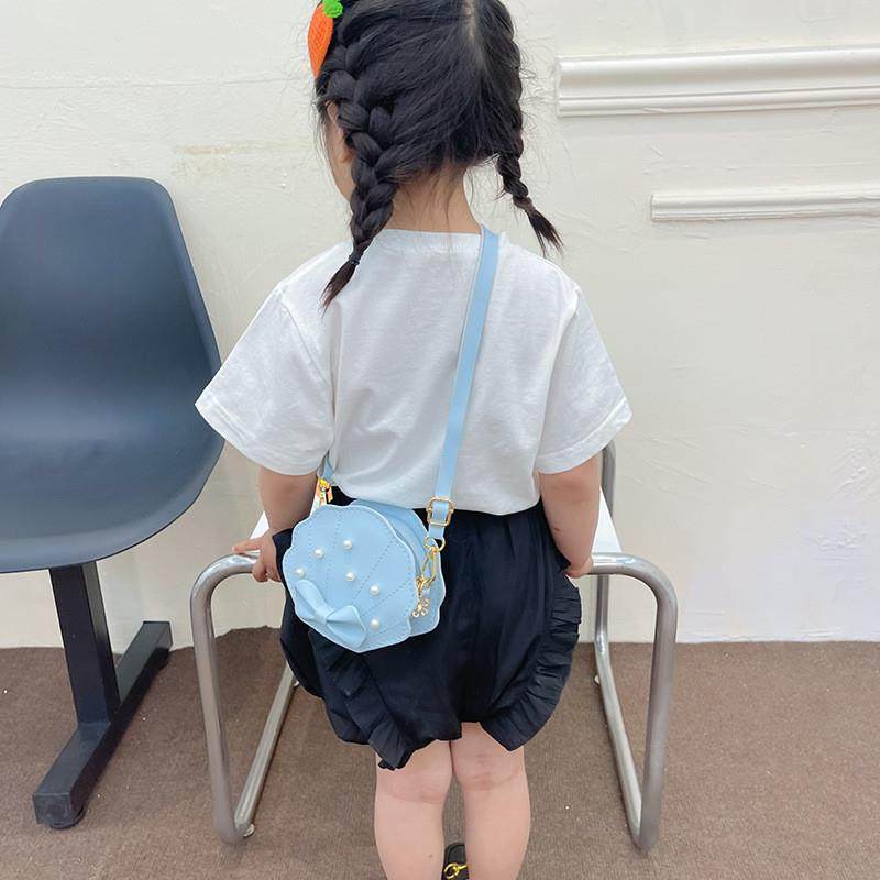 夏季新款儿童包包双层贝壳零钱包公主珍珠闪亮包包迷你配饰小挎包,淘宝优惠券,粉丝福利购,淘宝优惠卷