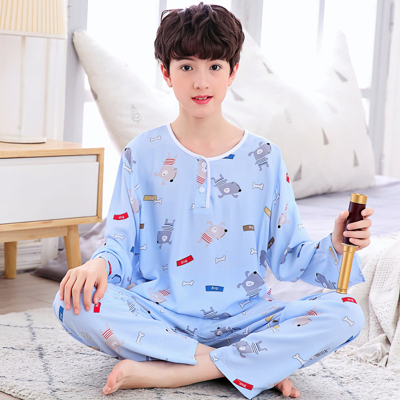 夏季青少年男童人造棉男士睡衣 杜迈恩睡衣/家居服套装