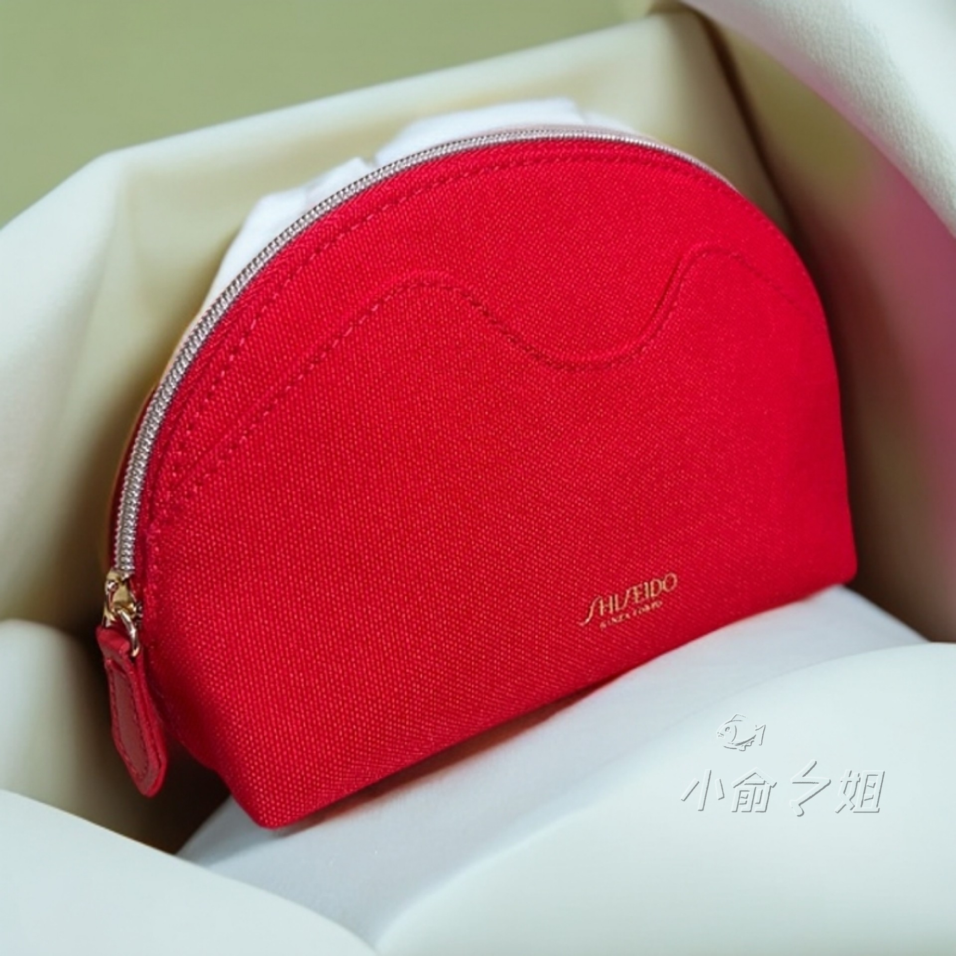 资生堂新款喜庆手拿包厚实帆布收纳包化妆包贝壳型,淘宝优惠券,粉丝福利购,淘宝优惠卷