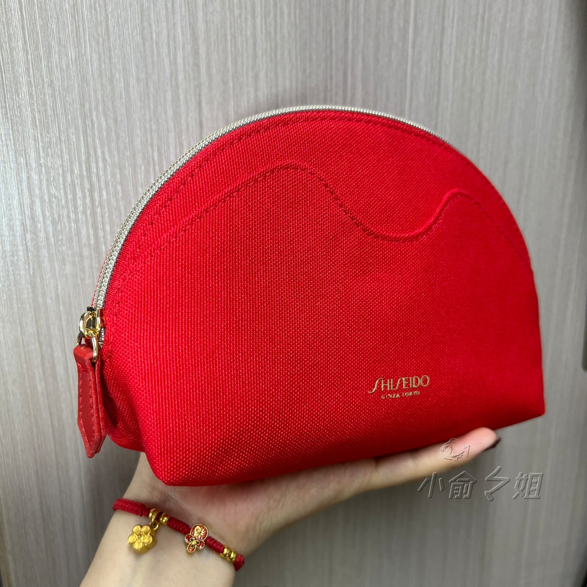 资生堂新款喜庆手拿包厚实帆布收纳包化妆包贝壳型,淘宝优惠券,粉丝福利购,淘宝优惠卷