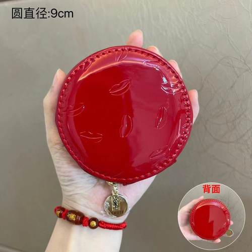 美国Y圣萝兰化妆包PU漆皮洗漱包整理化妆品收纳包旅行便携柔软手 - 图1