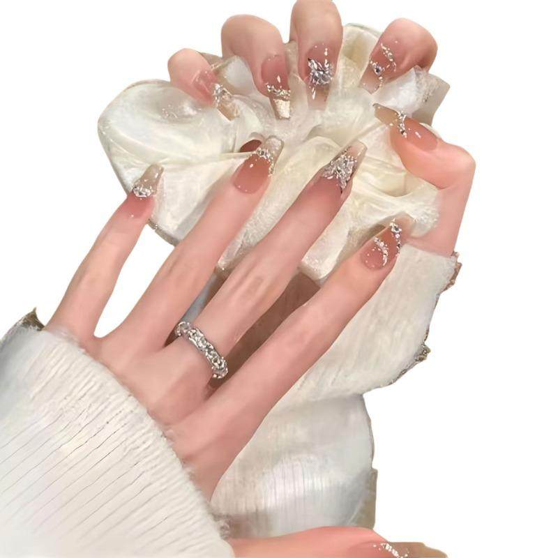 洛神歌赋纯手工穿戴甲高级法式新款立体蝴蝶显白晶石猫眼光疗美甲,淘宝优惠券,粉丝福利购,淘宝优惠卷