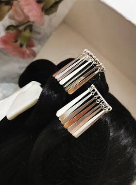 复古风汉服发饰流苏步摇发钗插梳掩鬓点缀u钗唐风明制古装发簪子