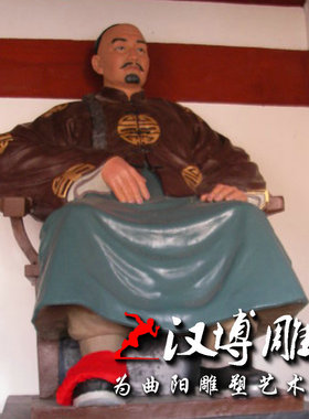 玻璃钢户外园林彩绘古代历史雕塑
