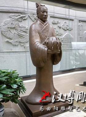 玻璃钢古代历史风人物雕塑定制