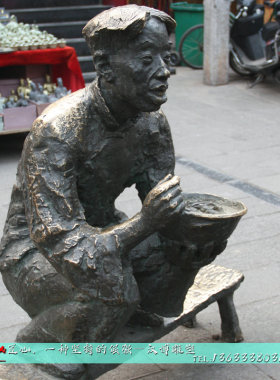 玻璃钢商业步行街塑像定制仿铜