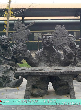 玻璃钢民风定制扭秧歌塑像仿铜