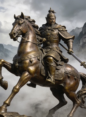 铸铜大型骑马人物雕塑厂家定制