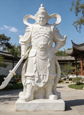 汉白玉骑马人物雕塑加工厂将军