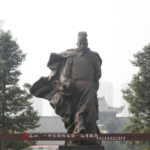 户外大型古代名人主题雕塑定制三苏铸铜人像制作园林景观铜雕像 - 图2