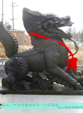 玻璃钢獬豸法治主题神兽定制仿铜