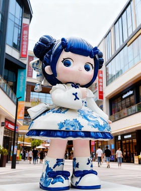 玻璃钢吉祥物雕塑定制摆件