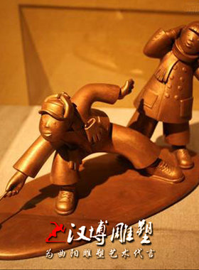 汉博雕塑玻璃钢民俗人物雕塑