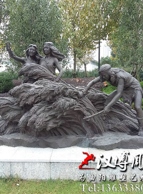 玻璃钢民俗景观人物雕塑