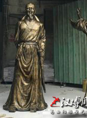 古代历史名人李白校园文化风铜雕