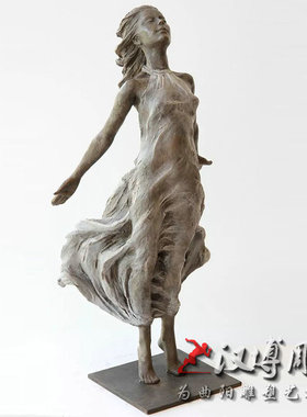 玻璃钢景观园林少女人物塑像