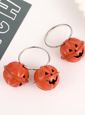 节日装饰个性搞怪南瓜铃铛宠物钥匙扣服饰配件挂饰万圣节装饰铃铛