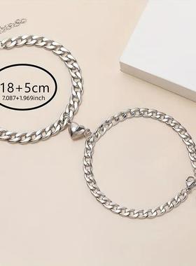 European and American heart-shaped bracelet couple jewelry新