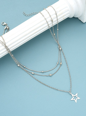 Cross-border Star Pendant Necklace Ancient Jade Jewelry项链