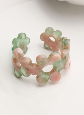 戒指环食指树脂流行欧美