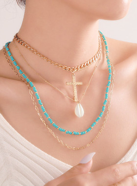 European style handcrafted collar necklace for ladies女项链