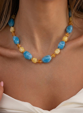 European American beaded necklaces beach casual accessories