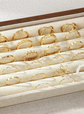 Cross-border Love Wave Ring Set - Fashionable Jewelry戒指女