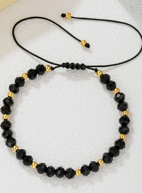 Handmade woven bracelet DIY beaded string necklace时尚手链女