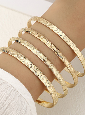 Cross-border women's punk bracelet set trendy jewelry女手镯